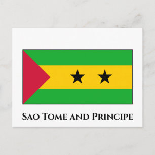 Sao Tome and Principe Flag Postcard
