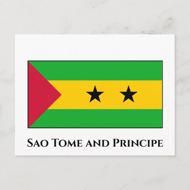 Sao Tome and Principe Flag Postcard (Front)