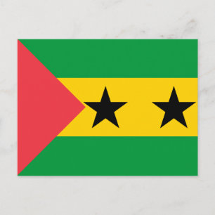 Sao Tome and Principe Flag Postcard