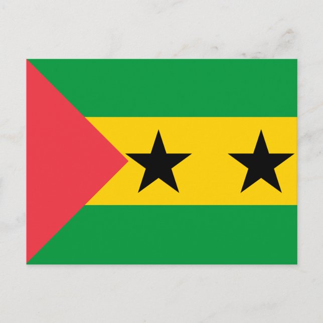 Sao Tome and Principe Flag Postcard (Front)