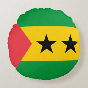 Sao Tome and Principe Flag Round Cushion