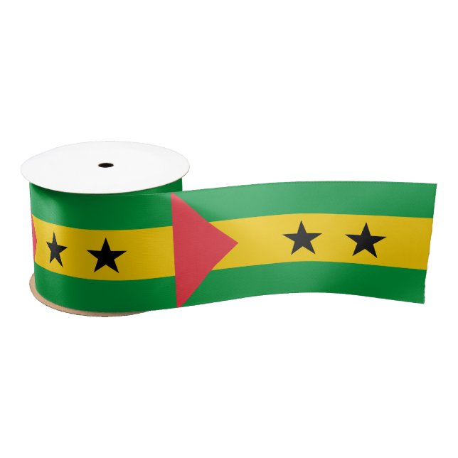 Sao Tome and Principe Flag Satin Ribbon (Spool)