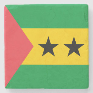Sao Tome and Principe Flag Stone Coaster
