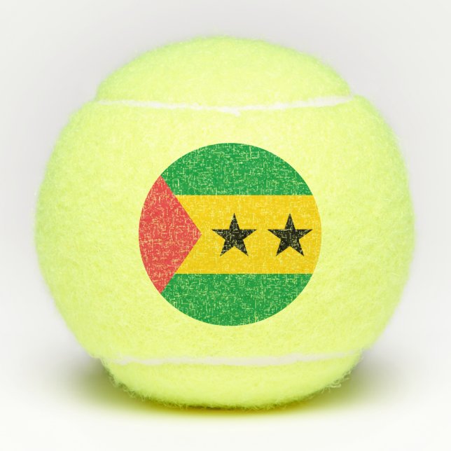 Sao Tome and Principe Flag Tennis Balls (Front)