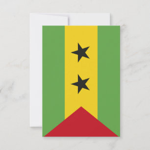 Sao Tome and Principe flag Thank You Card