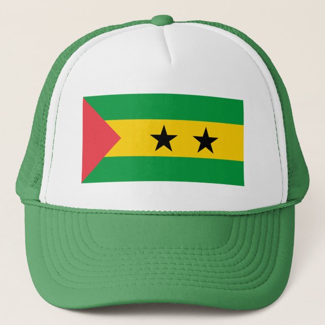 Sao Tome and Principe Flag Trucker Hat (Front)