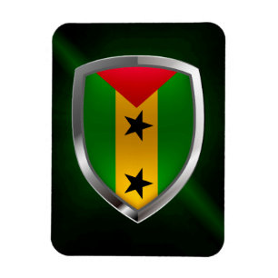 São Tomé and Príncipe Metallic Emblem Magnet
