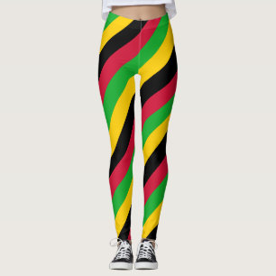 Sao Tome and Principe National Flag Colours Leggin Leggings