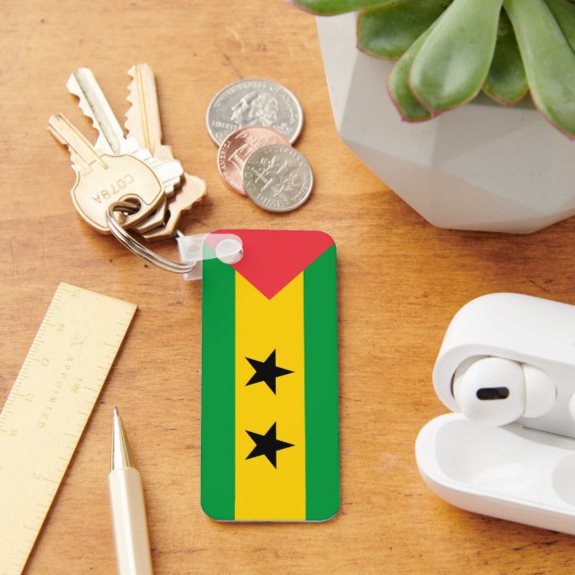 São Tomé e Príncipe flag Key Ring (Desk)