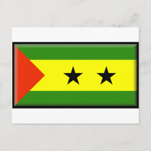 Sao Tome Principe Flag Postcard