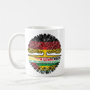 São Tomé und Príncip Deutsch Deutschland Wurzeln Coffee Mug