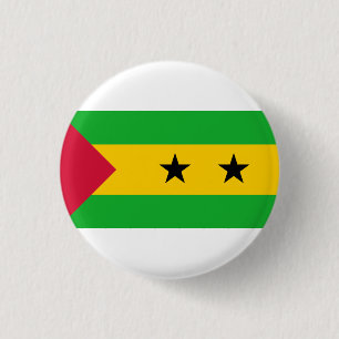 São Toméan Flag, Flag of São Tomé and Príncipe 3 Cm Round Badge