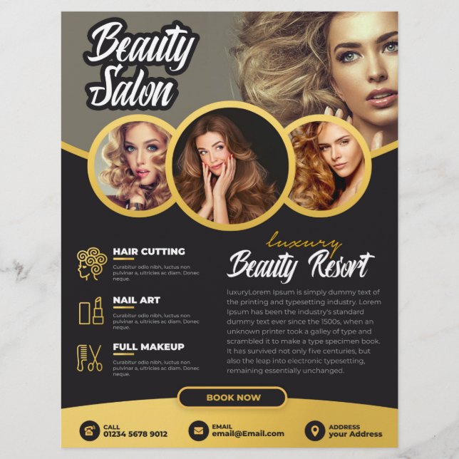 SAON FLYER DESIGN | BEST SALON FLYER (Front)