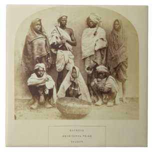 Saonras, an Aboriginal Tribe from Saugor, Central Tile