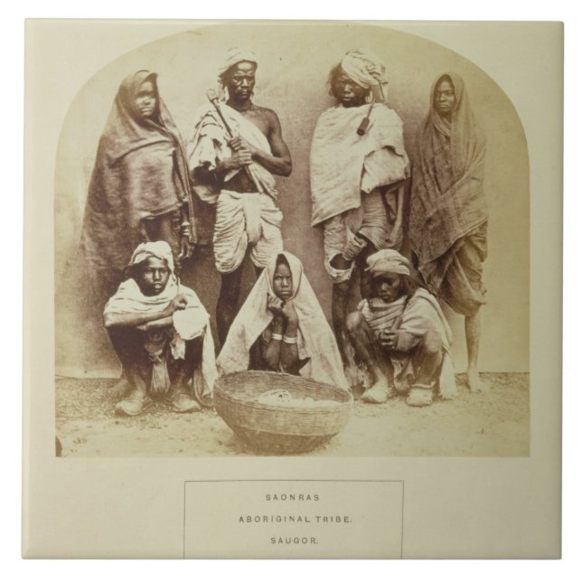 Saonras, an Aboriginal Tribe from Saugor, Central Tile (Front)