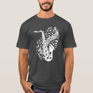 Saophone With Flying Music Sheet Music friend T-Shirt