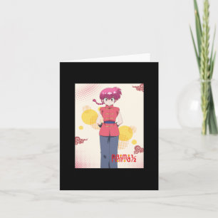 Saotome Ranma Rank 12 Anime Retro Aesthetic Sticke Card