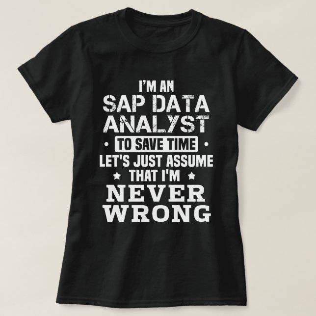 SAP Data Analyst T-Shirt (Design Front)