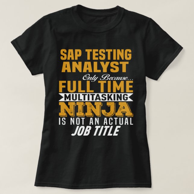 SAP Testing Analyst T-Shirt (Design Front)