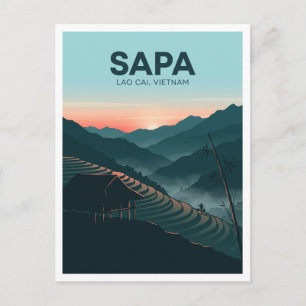 Sapa Muong Hoa Valley Vietnam Travel Keepsake Postcard