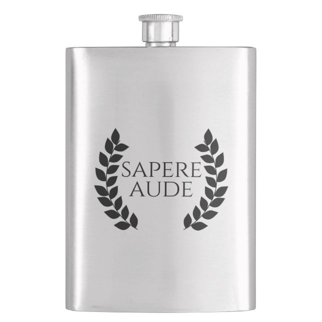 Sapere Aude Hip Flask (Front)