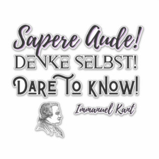 Sapere Aude Sticker Immanuel Kant Sticker