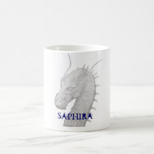 Saphira the blue dragon coffee mug