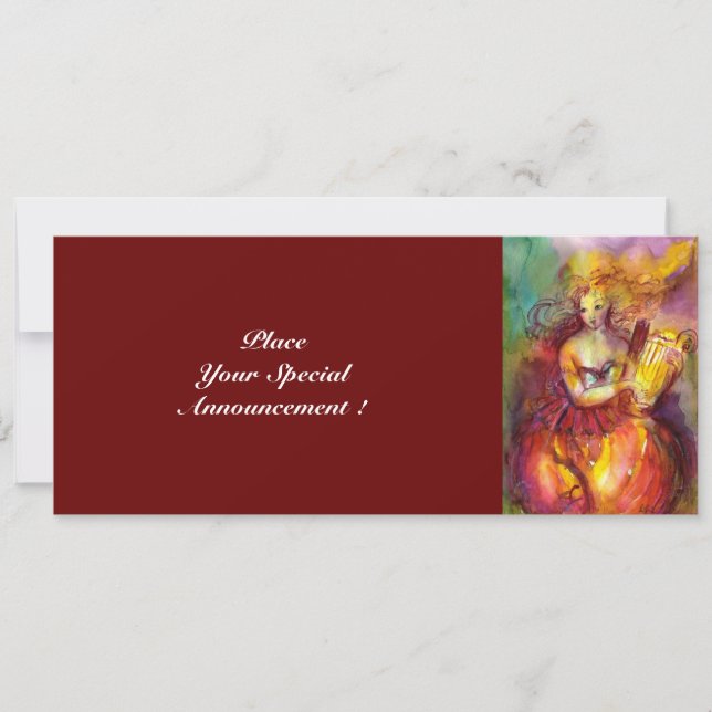 SAPHO , bright red yellow green Invitation (Front)
