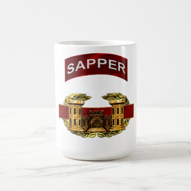 Sapper Combat Engineer Badge Coffee Mug (Center)