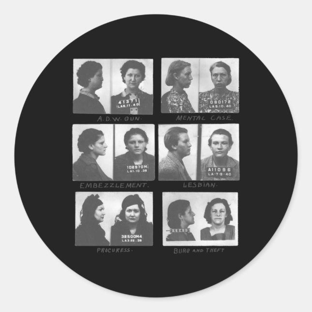 Sapphic  classic round sticker (Front)