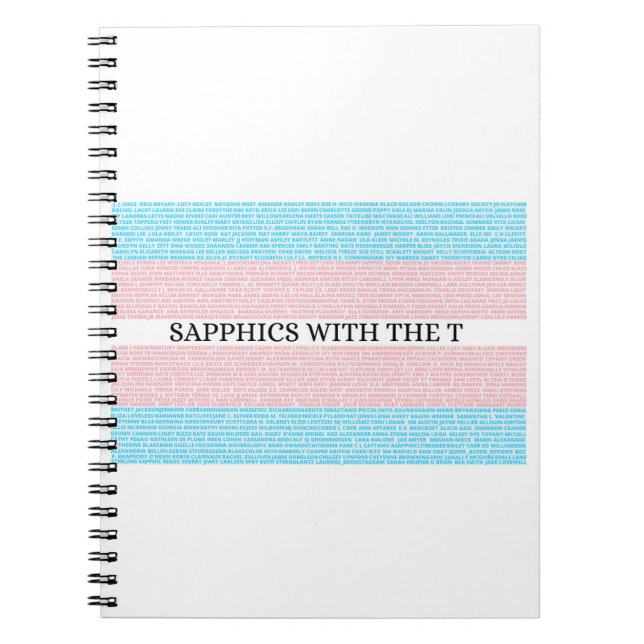 Sapphics with the T 3.0 Notebook (Front)