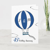 Sapphire 45th wedding anniversary hot air balloon