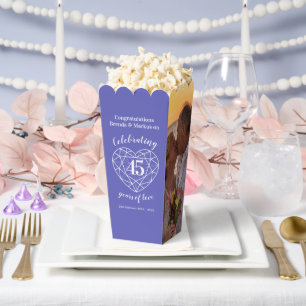 Sapphire 45th wedding anniversary now then photos favour box