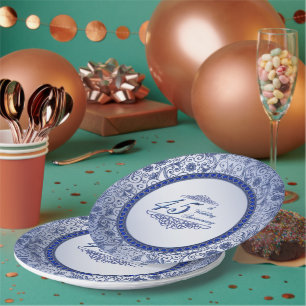 Sapphire 45th Wedding Anniversary Paper Plate