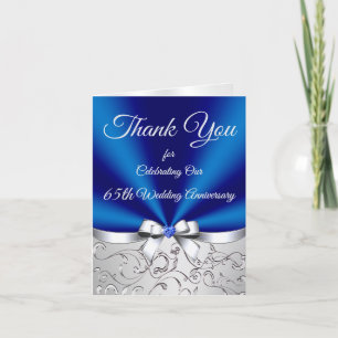 Sapphire 65th Wedding Anniversary Thank You Cards