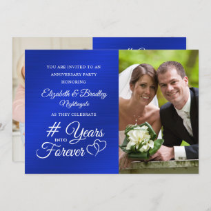 Sapphire Anniversary Hearts YEARS INTO FOREVER Invitation