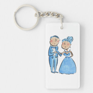 Sapphire Anniversary Key Ring