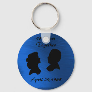 SAPPHIRE ANNIVERSARY-KEYCHAIN KEY RING
