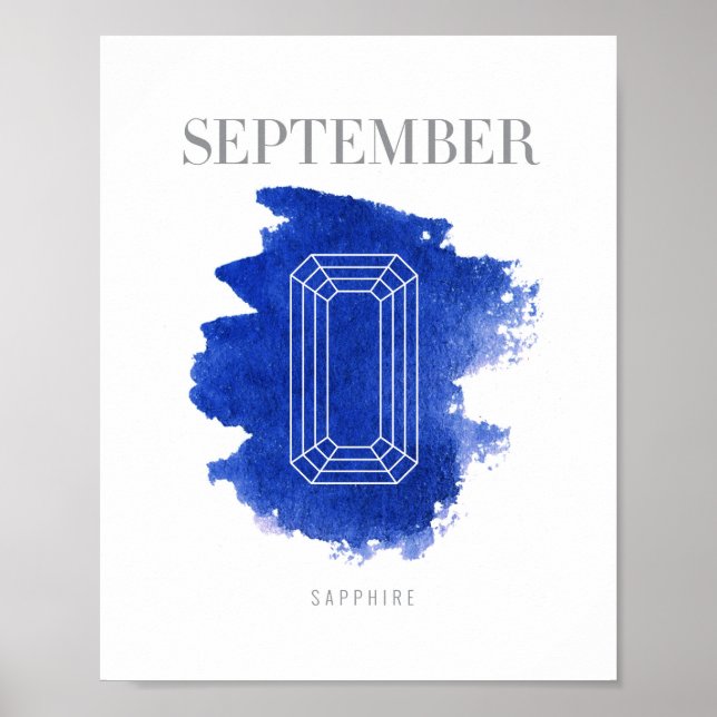 Sapphire Birthstone September Poster (Front)