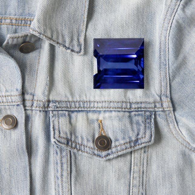 Sapphire Blue 15 Cm Square Badge (In Situ)