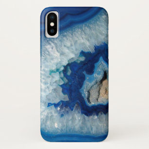 Sapphire Blue Agate Geode iPhone X Case