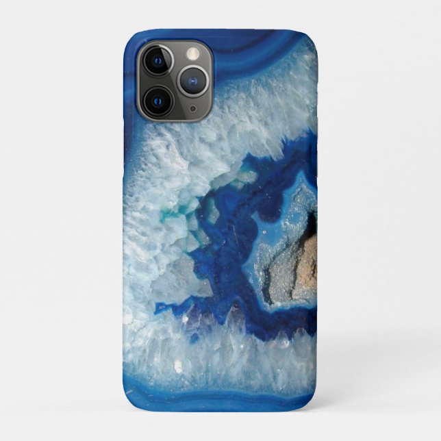 Sapphire Blue Agate Geode Case-Mate iPhone Case (Back)