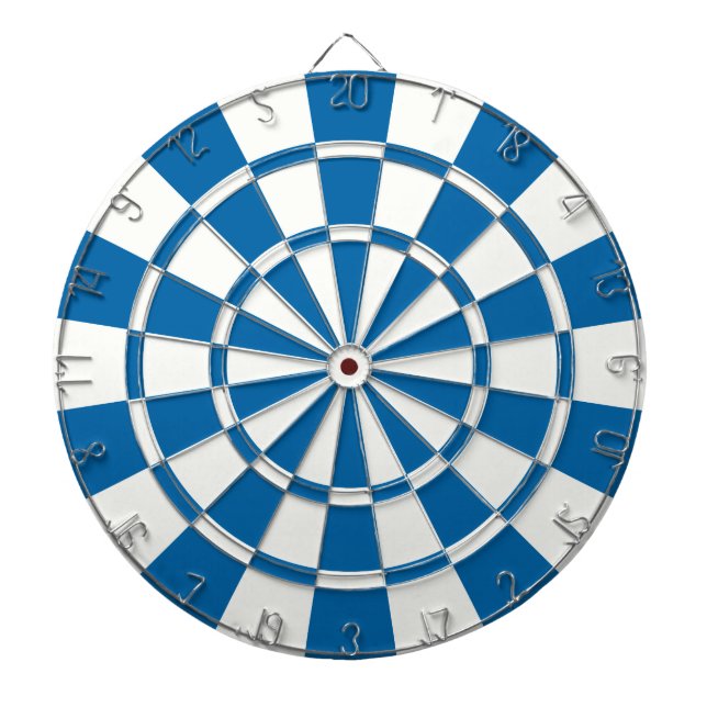 Sapphire Blue And White Dartboard (Front)