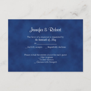 Sapphire Blue Bow 45th Anniversary Response Card