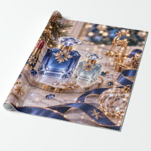 Sapphire Blue Christmas Beauty Wrapping Paper