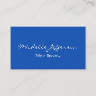 Sapphire Blue Contemporary Trendy Business Card