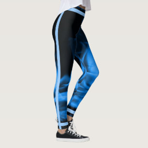 Sapphire Blue Flame Leggings