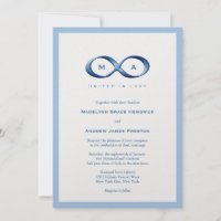 Sapphire Blue Infinity Hand Clasp Wedding Invite