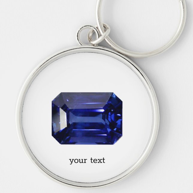 Sapphire Blue Key Ring (Front)