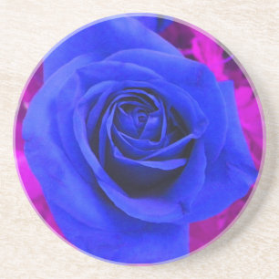 Sapphire Blue Rose Coaster